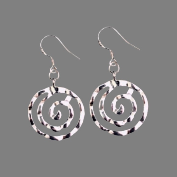 NEW .925 Sterling Silver Geometric Earrings - Picture 1 of 2